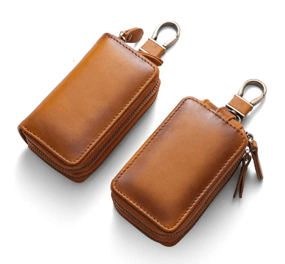 Brown leather key accessories