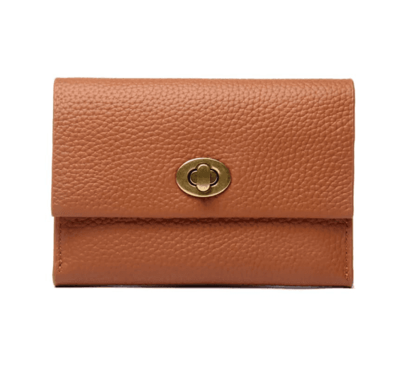 Brown leather cardholder