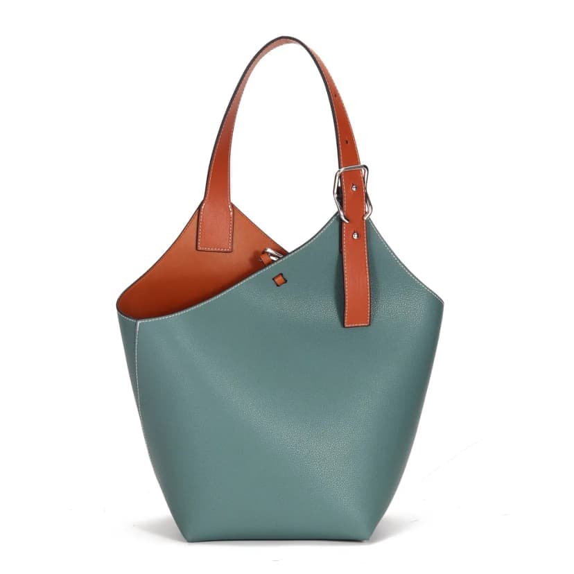 Color-Block Bucket Handbag