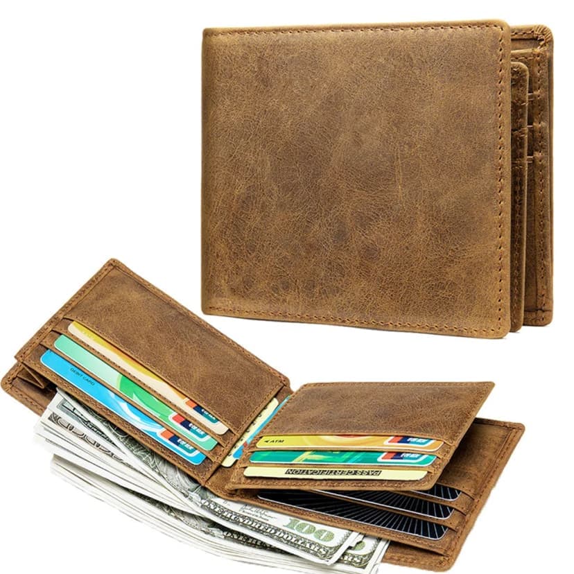 Vintage Leather Bifold Wallet